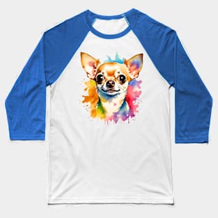 Adorable Watercolor Chihuahua Baseball T-Shirt